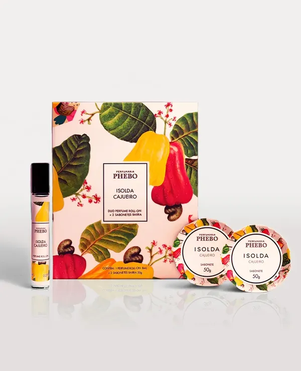 Kit Perfume Roll-On & Sabonete em Barra Isolda Cajueiro